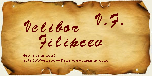 Velibor Filipčev vizit kartica